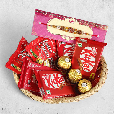 Perfect Rakhi Hamper Basket For Brother