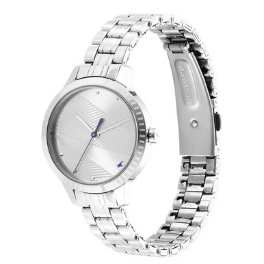 Fastrack Silver Dial Analog Watch For Women - 6267SM01