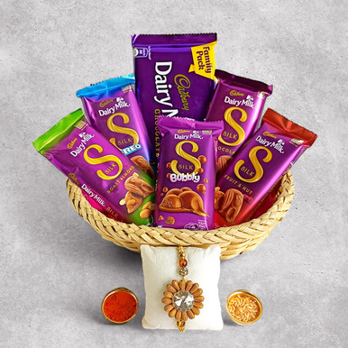 Cadbury Chocolates with Rakhi for Brother - JNK-1754