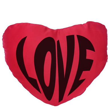 ''Love'' Printed Heart Cushion Gift (01)