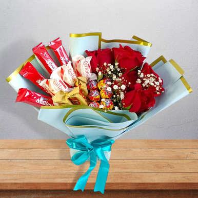 Chocolates & Roses Fantasy Bouquet Valentine's Day Gift to Nepal ...
