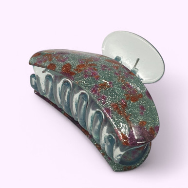 Attractive Glittery Hair Clip-Green