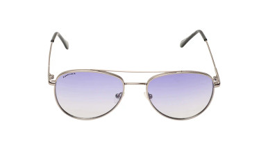 Fastrack Matt Light Gun Aviator Unisex Sunglasses -M256BU2