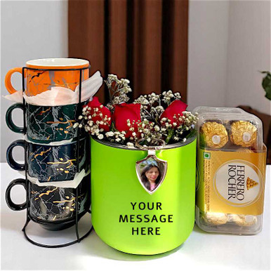 Beautiful Bloom And Treat Gift Set
