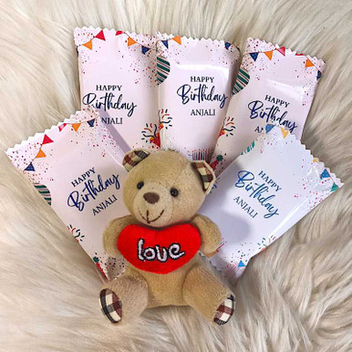 Personalized Birthday Chocolate & Teddy Gift Set - Gifts to Nepal ...