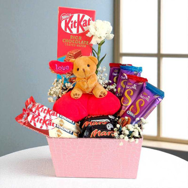 Premium Chocolates & Teddy Gift Box Gift to Nepal | Giftmandu