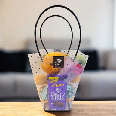 Carnation Flower Bouquet, Teddy & Chocolate Bag Gift to Nepal | Giftmandu