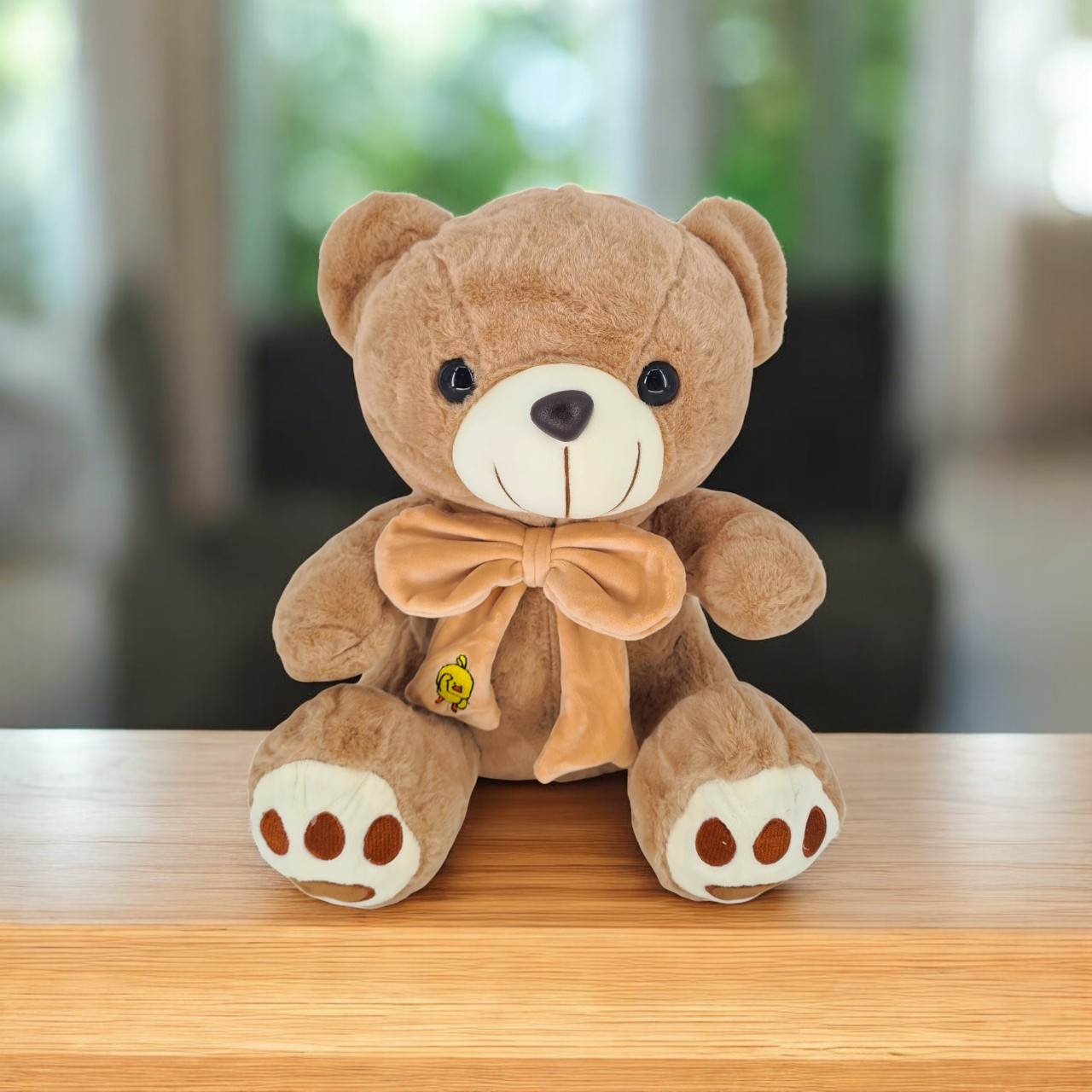 Adorable Brown Teddy Bear With Bow 14"
