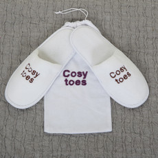 Small brushed cotton shoe bag