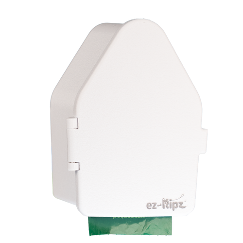 ez-Ripz White Wall Mounted Dog Poop Bag Dispenser, For Most Brand Bags