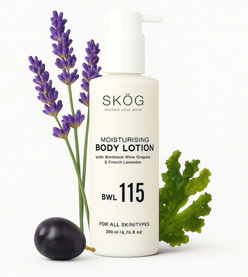 SKOG Body Lotion With Bordeaux Vine Grape Extract – Hydrating, Nourishing & Antioxidant-Rich Moisturizer For Soft, Smooth Skin – 200 Ml (6.8 Oz)