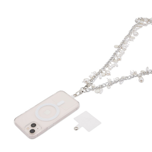 Anaar Luna Dazzler Mobile Chain with Baroque Pearls & Vintage Silver Coins