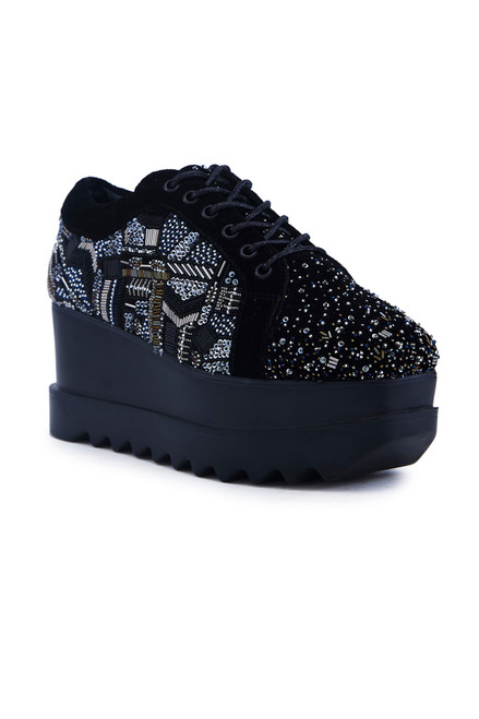 Anaar No Nazar WEDGE SNEAKERS, Womens Festive, Special Occasion and Partywear Premium Shoes