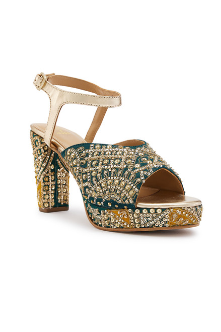 Anaar Heer Heer Platform Sandals, Womens Festive, Special Occasion and Partywear Premium Sandals