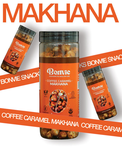 Bonvie Coffee Caramel Makhana – Light & Crunchy Snack