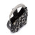 Anaar Showtime Annette Clutch – Black & Silver Swarovski Embellished A-Frame Handbag