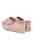 Anaar Leher Wedge Sandals – Pink Satin Handcrafted Festive Footwear with Cutdana & Mukaish Embroidery