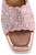 Anaar Leher Wedge Sandals – Pink Satin Handcrafted Festive Footwear with Cutdana & Mukaish Embroidery