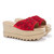 Anaar Scarlet Fever Sandals – Handcrafted Red Satin Open Sandals with Bead & Stone Embroidery