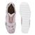 Anaar Blush Peony Wedge Sneakers – Handcrafted Satin Sneakers with Pastel Floral Embroidery