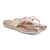 Anaar Spring Sonnet Rose Gold Satin Embellished Open Sandals – Elegant Occasion Wear