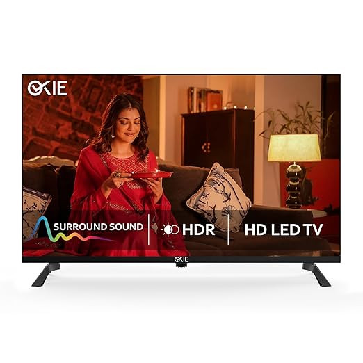 OKIE 32 Inchs - 82 CM, Smart Sport HD LED TV | Android OS | 1 HDMI, Wi-Fi, USB | Frameless Design with Surround Sound LED TV - 1 HDMI - Basic