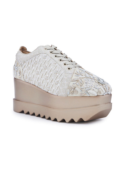 Anaar Pompeii Wedge Sneakers, Womens Festive, Special Occasion And Partywear Premium Shoes