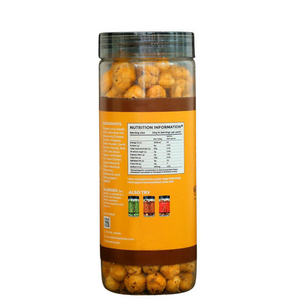 Bonvie Cheese & Herb Makhana – Savory & Crunchy Snack