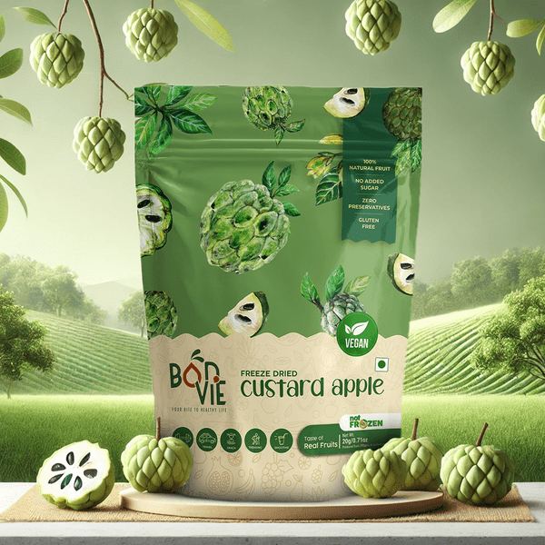 Bonvie Freeze Dried Custard Apple – Naturally Sweet & Nutritious Snack