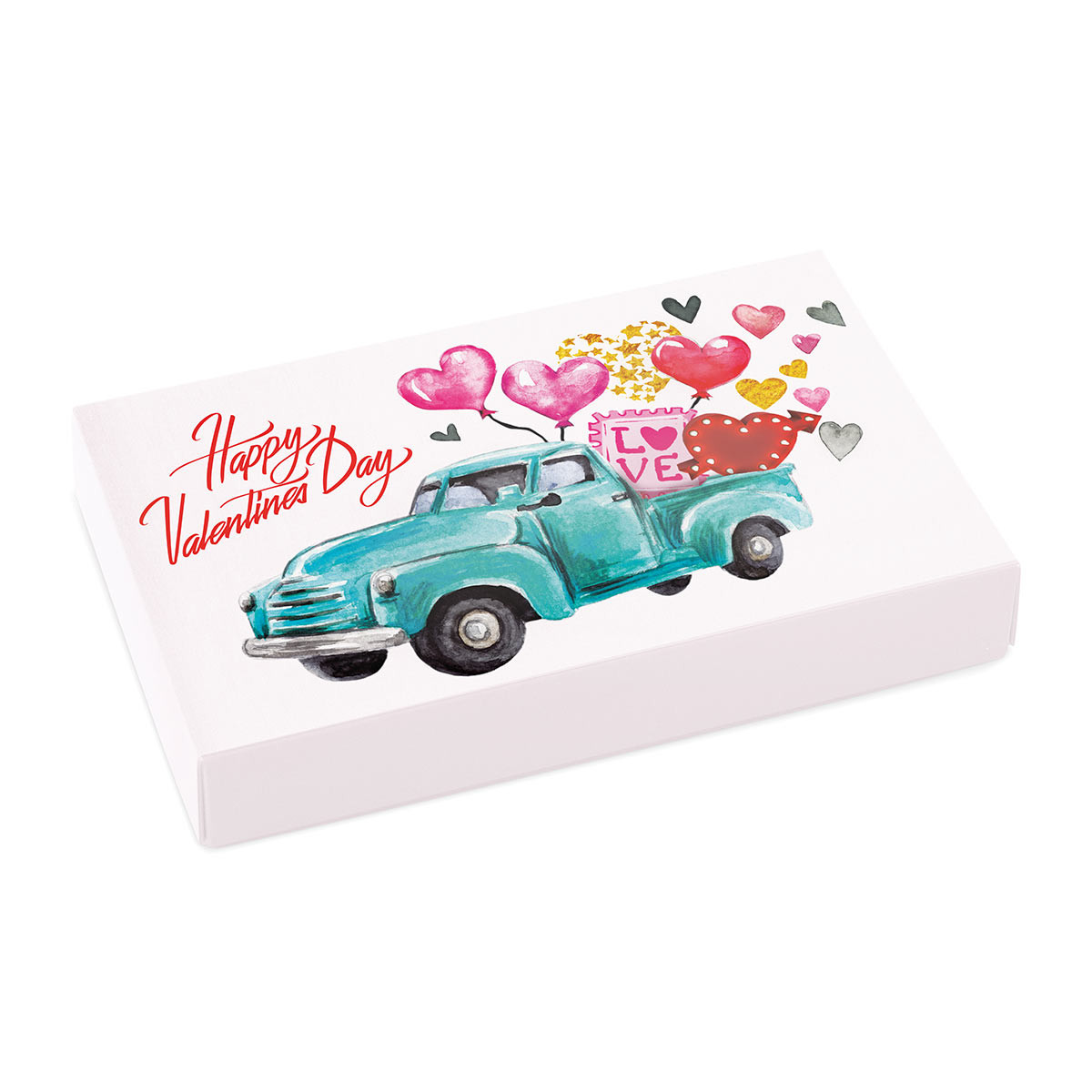 Valentine's Day Truck Rectangle Box, 7 x 4.5 x 1