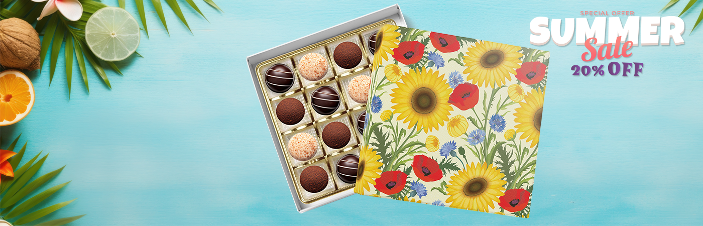 Promotional graphic featuring the header &ldquo;Hot Deals for Summer Packaging&rdquo; with supporting text highlighting 20% off seasonal packaging from 6/1/2026 to 6/30/2026. The image showcases a folding carton box with a summer-inspired design and includes a &ldquo;Shop 