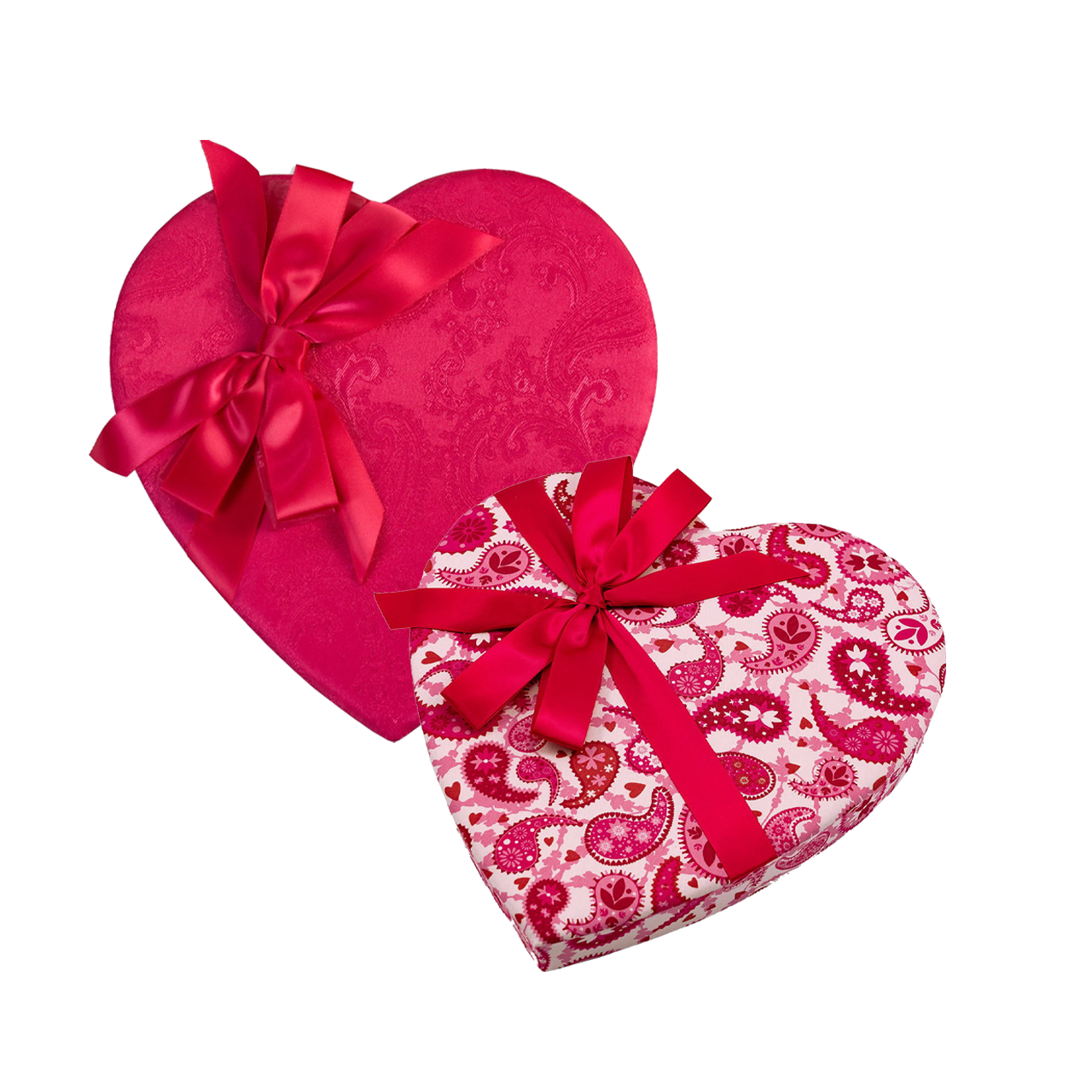 Pink & White Paisley Hearts