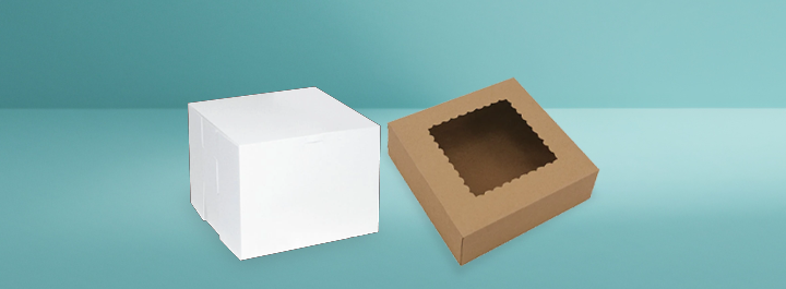 Square pie boxes for pies and cheesecakes with secure bakery packaging