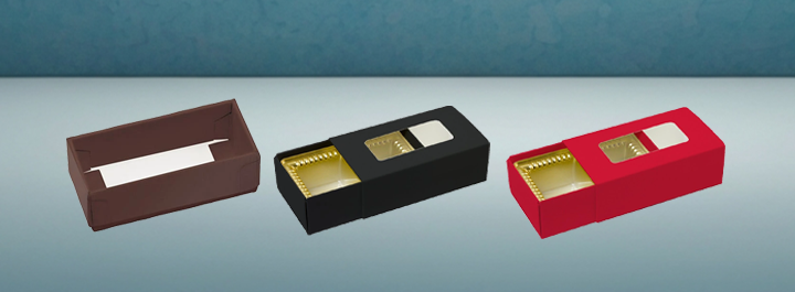 Solid-colored packaging boxes for chocolates, truffles, candies, and confectionery gifts