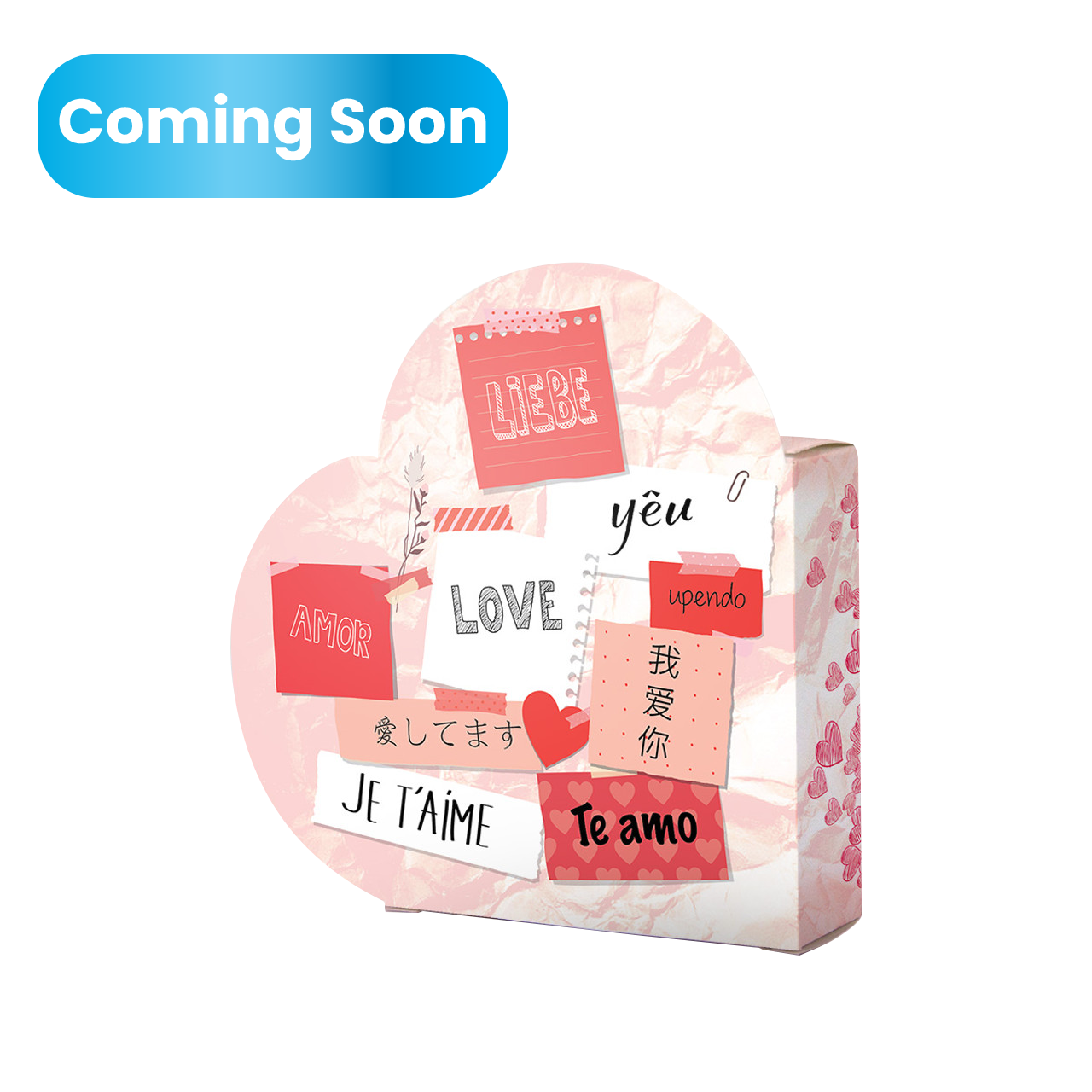 Love in Any Language Shaped Folding Carton