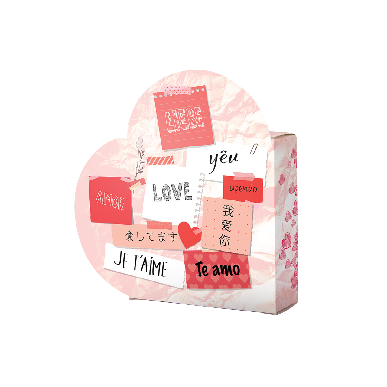 Love in Any Language Shaped Folding Carton