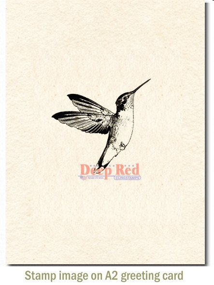 Hummingbird Rubber Cling Stamp