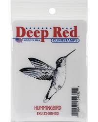 美品 Hummingbird PU付エレアコ G社シール２枚 USAストラップ Hummingbird Rubber Cling Stamp