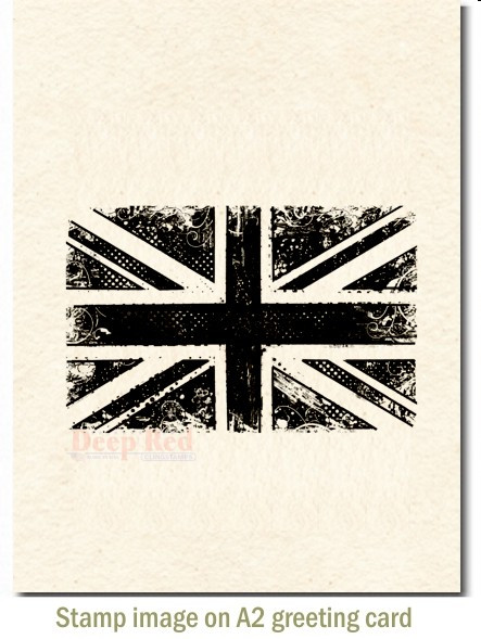 British Flag Rubber Cling Stamp