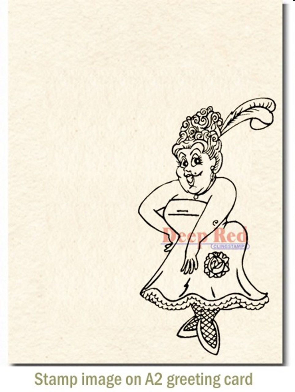 Rubber Dance Art Stamps - Red rubber stamp - House Row 1