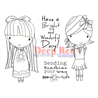 Miss Sunshine Rubber Cling Stamp