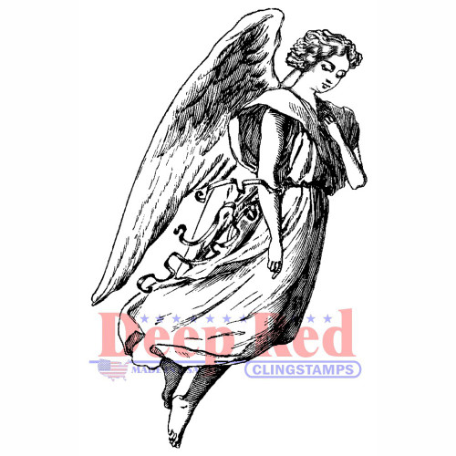 Archangel Rubber Cling Stamp by Deep Red Stamps