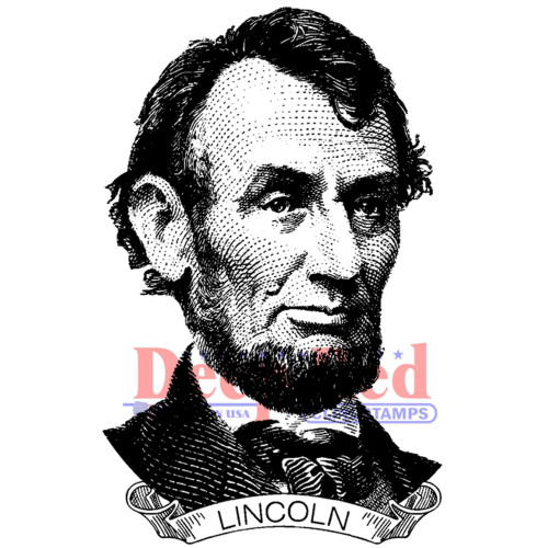 President Lincoln Rubber Cling Stamp