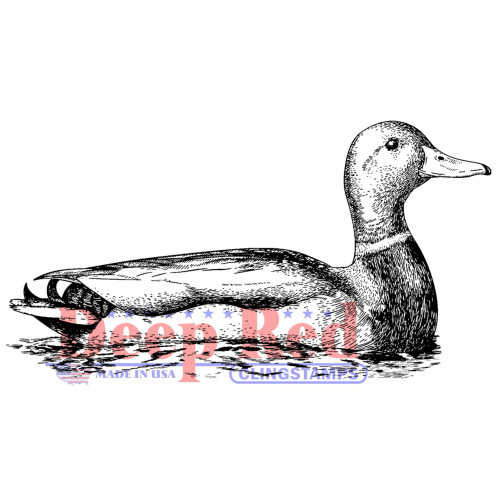 Mallard Duck Rubber Cling Stamp