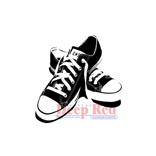 All Star Sneakers Rubber Cling Stamp