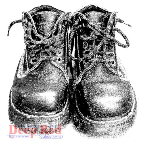 Doc Martins Rubber Cling Stamp by Deep Red Stamps