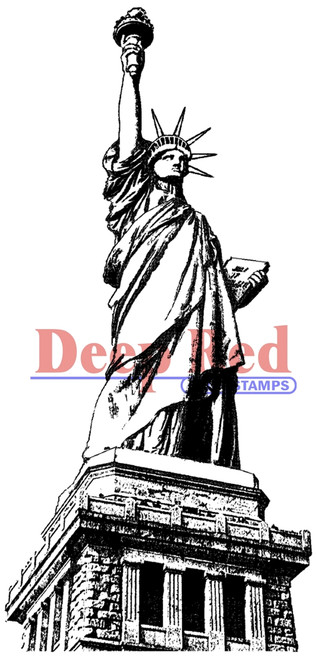 Statue of Liberty Rubber Cling Stamp by Deep Red Stamps