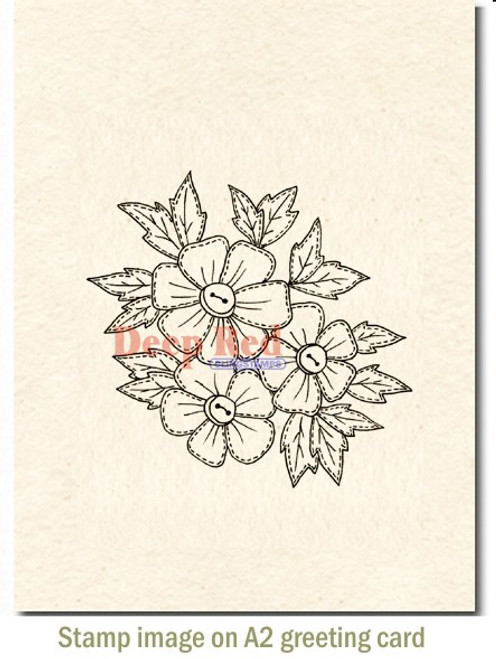 Rubber Cling Stamp by Deep Red Stamps shown on A2 card.