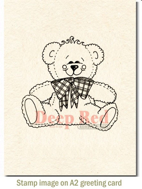 Rubber Cling Stamp by Deep Red Stamps shown on A2 card.