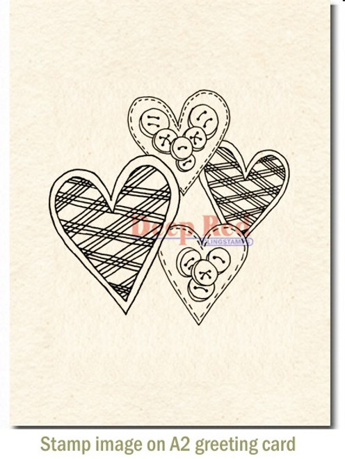 Rubber Cling Stamp by Deep Red Stamps shown on A2 card
